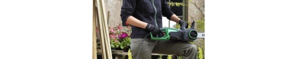 Motoserra elèctrica. Fàcil de fer servir. Manteniment senzill.