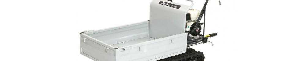 Carretons tot terreny amb tracció tipus eruga, descàrrega bolquet.